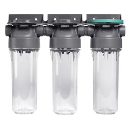 Ecosoft trojité pouzdro filtrů 1“ SX na studenou vodu s příslušenstvím